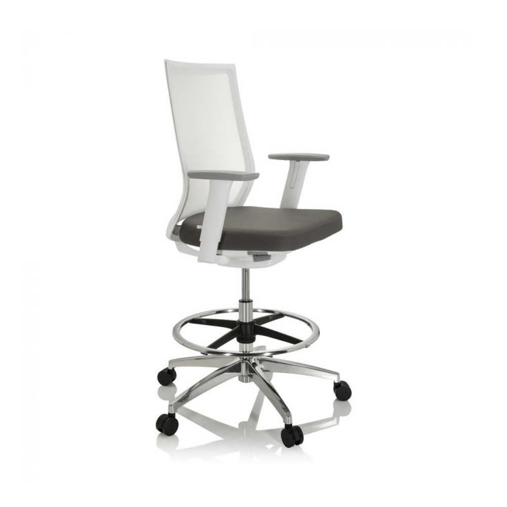 HJH_Office_Aspen_Work_W_korkea_työtuoli_toimistotuoli_kassatuoli_harmaa-valkoinen_synchro-mekanismi_verkkoselkänoja_alumiiniristikko_01 - Edella
