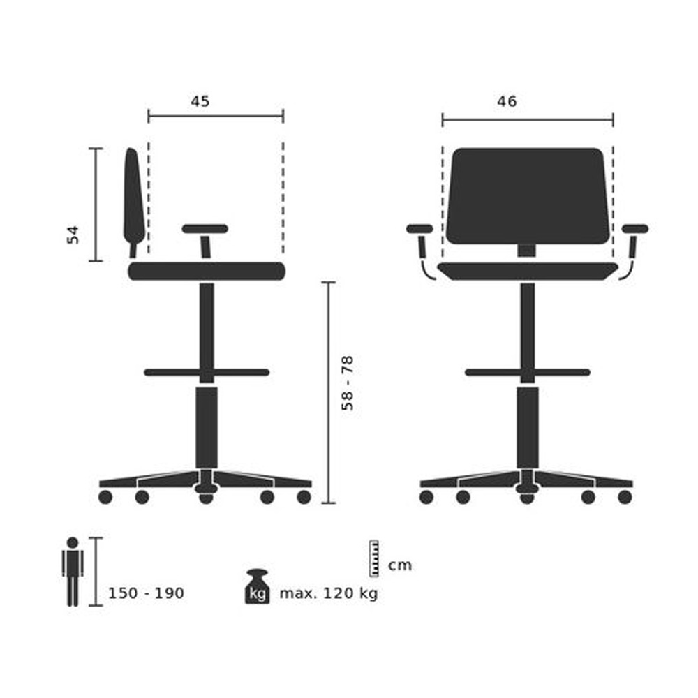 HJH_Office_Aspen_Work_W_korkea_työtuoli_toimistotuoli_kassatuoli_harmaa-valkoinen_synchro-mekanismi_verkkoselkänoja_alumiiniristikko_13 - Edella
