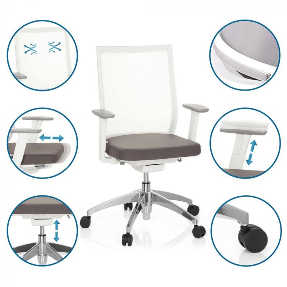 HJH_Office_Aspen_työtuoli_toimistotuoli_harmaa-valkoinen_synchro-mekanismi_verhoiltu_istuin_verkkoselkänoja_alumiiniristikko_14 - Edella