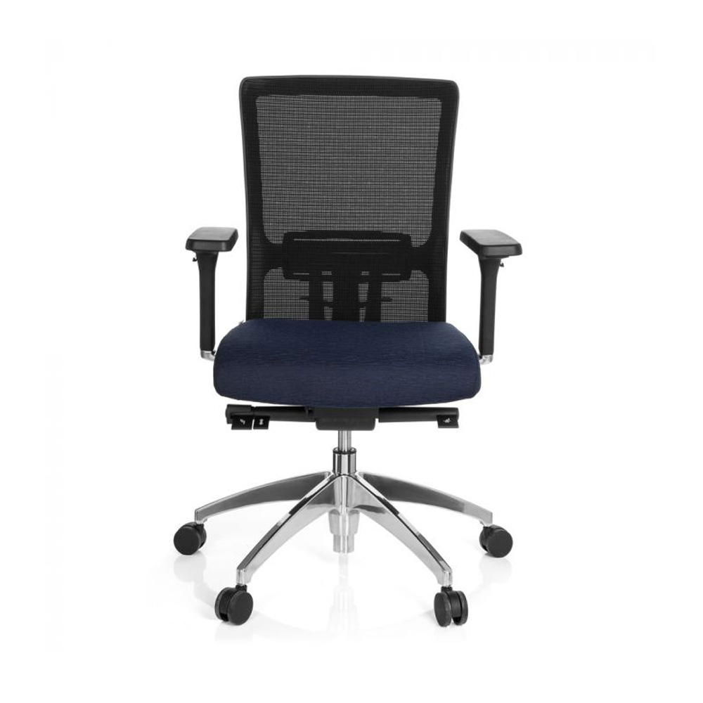HJH_Office_Astra_Base_työtuoli_toimistotuoli_tummansininen-musta_synchro-mekanismi_verhoiltu_istuinpehmuste_verkkoselkänoja_01 - Edella