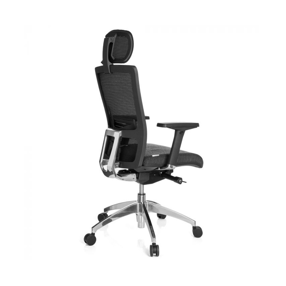 HJH_Office_Astra_Lux_työtuoli_toimistotuoli_harmaa-musta_synchro-mekanismi_verhoiltu_istuinpehmuste_verkkoselkänoja_niskatuki_07 - Edella