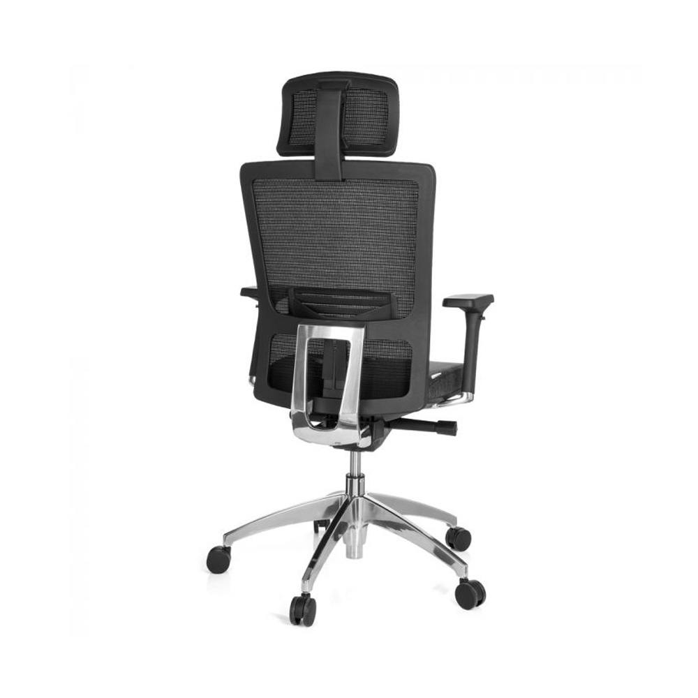 HJH_Office_Astra_Lux_työtuoli_toimistotuoli_harmaa-musta_synchro-mekanismi_verhoiltu_istuinpehmuste_verkkoselkänoja_niskatuki_09 - Edella