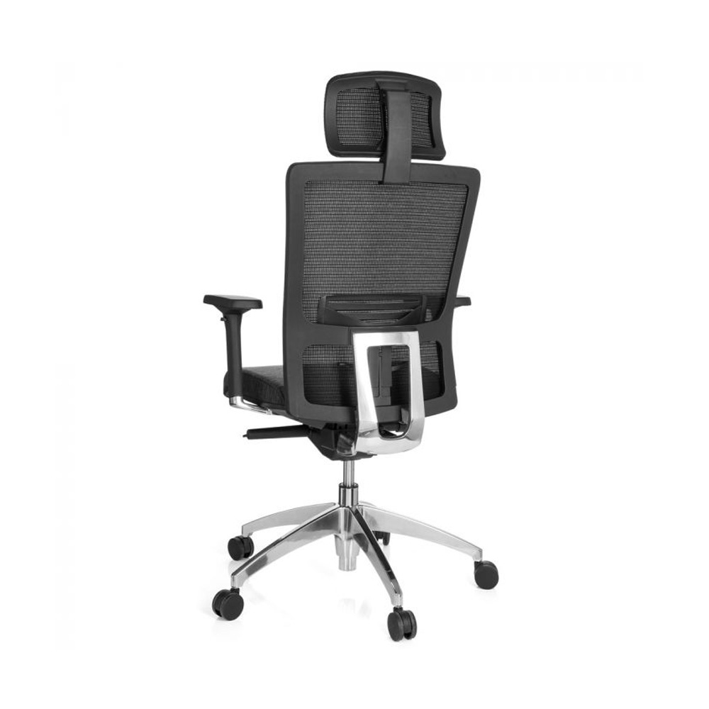 HJH_Office_Astra_Lux_työtuoli_toimistotuoli_harmaa-musta_synchro-mekanismi_verhoiltu_istuinpehmuste_verkkoselkänoja_niskatuki_11 - Edella