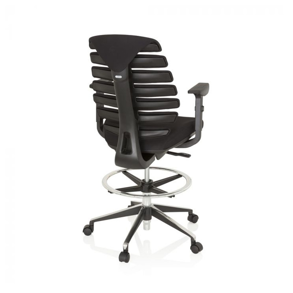 HJH_Office_Ergo_Line_II_Work_Kangas_korkea_työtuoli_toimistotuoli_kassatuoli_musta_kangasverhoiltu_istuin_selkänoja_09 - Edella
