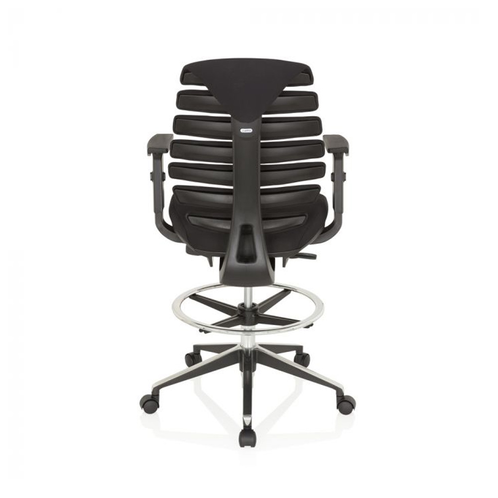 HJH_Office_Ergo_Line_II_Work_Kangas_korkea_työtuoli_toimistotuoli_kassatuoli_musta_kangasverhoiltu_istuin_selkänoja_10 - Edella
