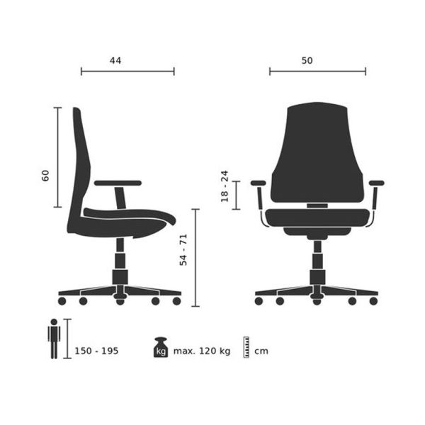 HJH Office Ergo Line II Work Faux Leather työtuoli - Image 13