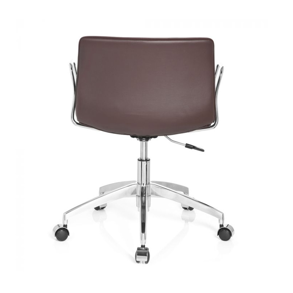 HJH_Office_Levi_työtuoli_toimistotuoli_neuvottelutuoli_kokoustuoli_matala_selkänoja_ruskea_nahka_verhoiltu_istuin_10 - Edella