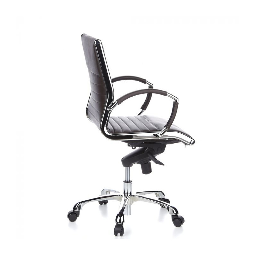 HJH_Office_Parma10_johtajantuoli_työtuoli_toimistotuoli_neuvottelutuoli_kokoustuoli_ruskea_nahka_verhoiltu_istuin_06 - Edella