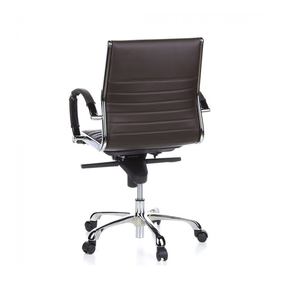 HJH_Office_Parma10_johtajantuoli_työtuoli_toimistotuoli_neuvottelutuoli_kokoustuoli_ruskea_nahka_verhoiltu_istuin_11 - Edella