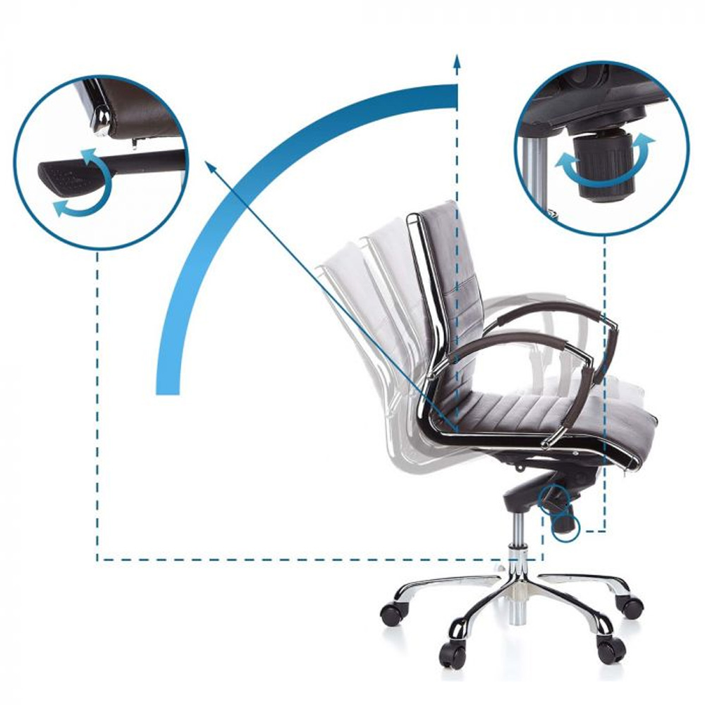 HJH_Office_Parma10_johtajantuoli_työtuoli_toimistotuoli_neuvottelutuoli_kokoustuoli_ruskea_nahka_verhoiltu_istuin_14 - Edella