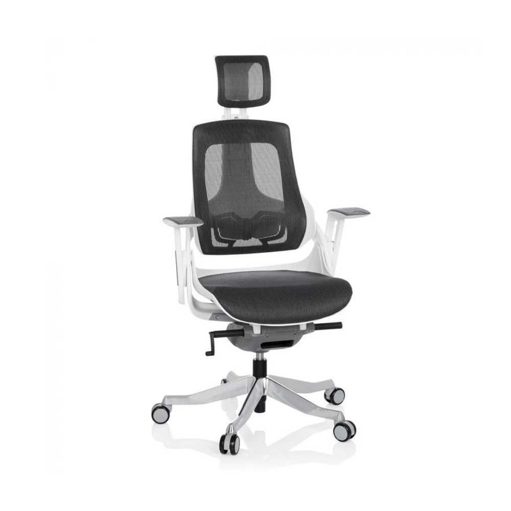 HJH_Office_Spektre_työtuoli_toimistotuoli_harmaa-valkoinen_synchro-mekanismi_istuin_verkkokangasta_verkkoselkänoja_niskatuki_02 - Edella