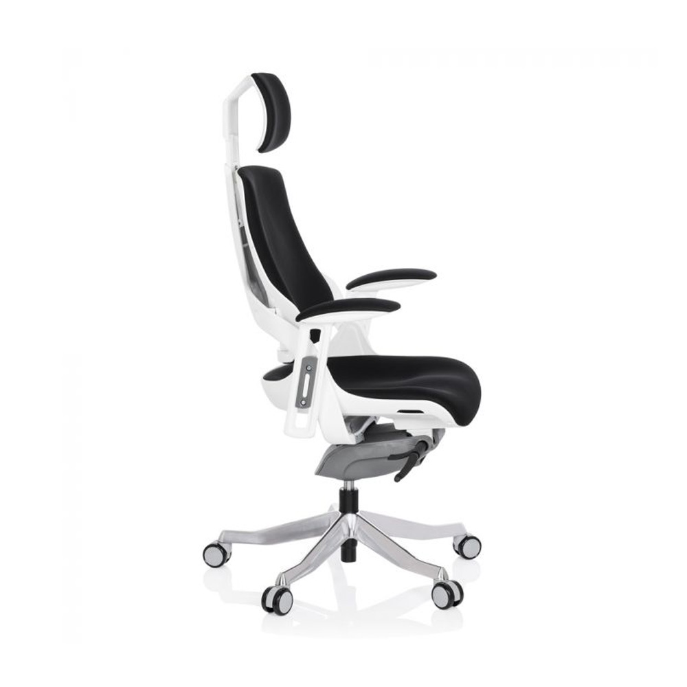 HJH_Office_Spektre_työtuoli_toimistotuoli_musta-valkoinen_synchro-mekanismi_istuinpehmusteella_selkänoja_verhoiltu_niskatuki_05 - Edella