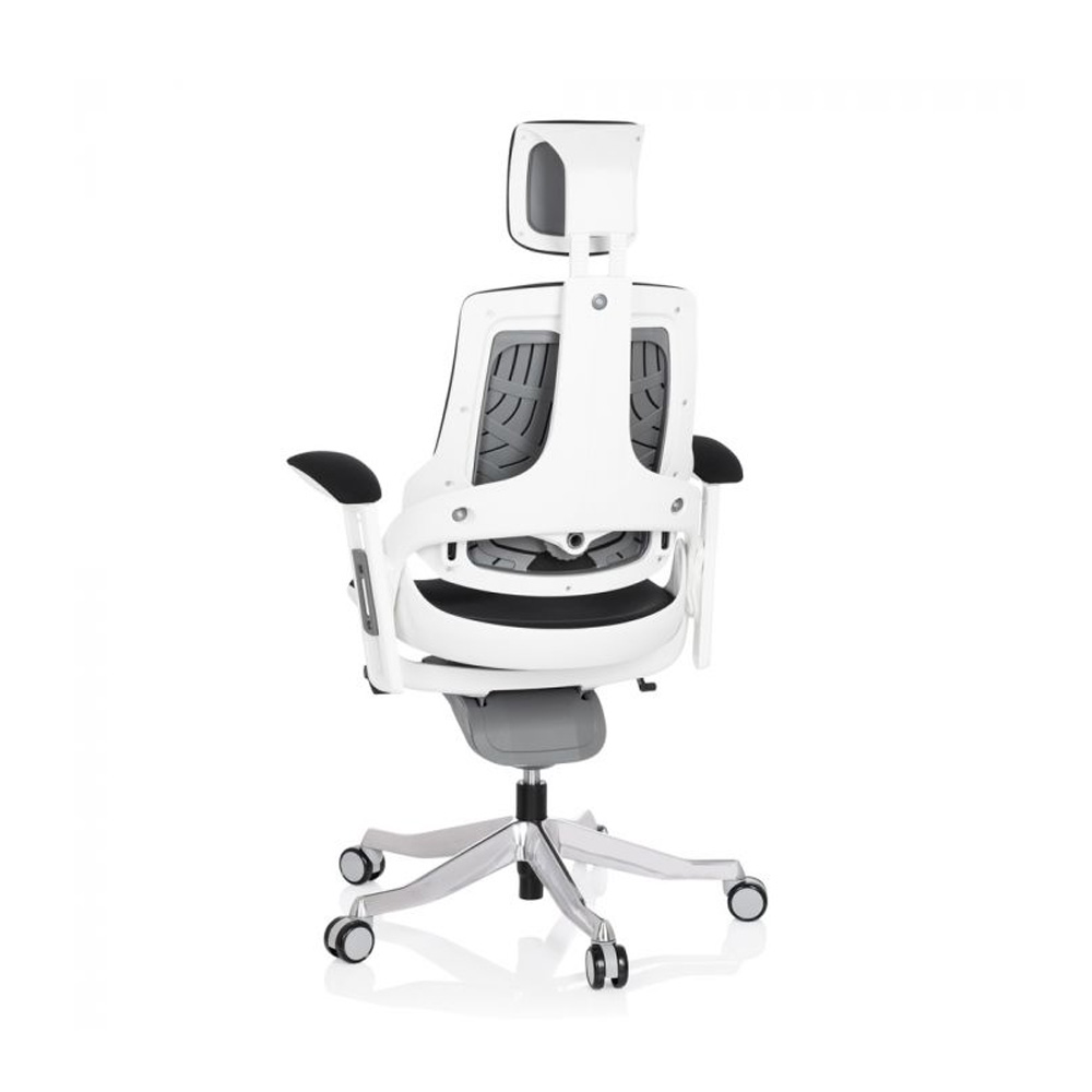 HJH_Office_Spektre_työtuoli_toimistotuoli_musta-valkoinen_synchro-mekanismi_istuinpehmusteella_selkänoja_verhoiltu_niskatuki_11 - Edella