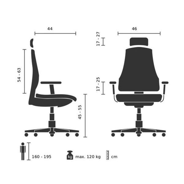 HJH Office Spektre Fabric White työtuoli - Image 13