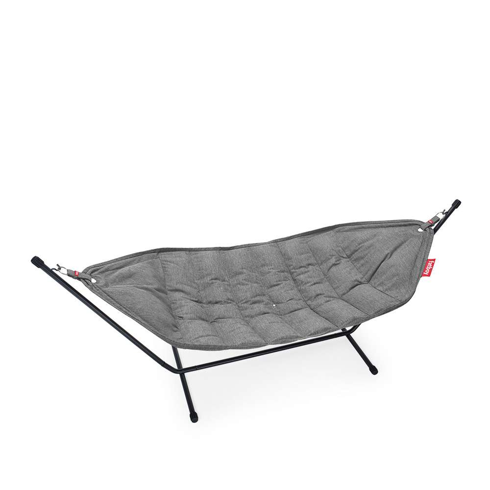 Fatboy_Headdemock_Superb_Hammock_Rock_Grey_harmaa_riippukeinu_mustalla_jalustalla_telineellä_sisäkäyttöön_ulkokäyttöön_01 - Edella