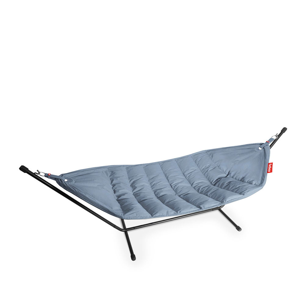 Fatboy_Headdemock_Superb_Hammock_Storm_Blue_sininen_riippukeinu_mustalla_jalustalla_telineellä_sisäkäyttöön_ulkokäyttöön_01 - Edella