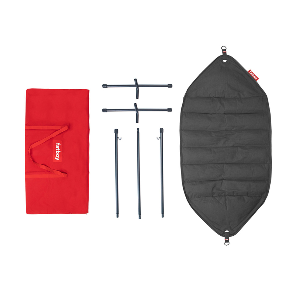 Fatboy_Headdemock_Superb_Hammock_Thunder_Grey_tummanharmaa_riippukeinu_mustalla_jalustalla_telineellä_sisäkäyttöön_ulkokäyttöön_05 - Edella