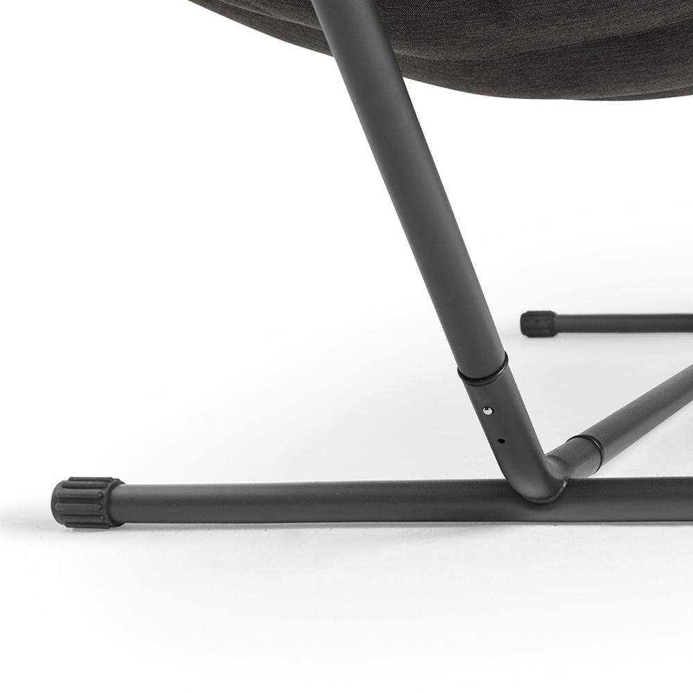 Fatboy_Headdemock_Superb_Hammock_Thunder_Grey_tummanharmaa_riippukeinu_mustalla_jalustalla_telineellä_sisäkäyttöön_ulkokäyttöön_08 - Edella