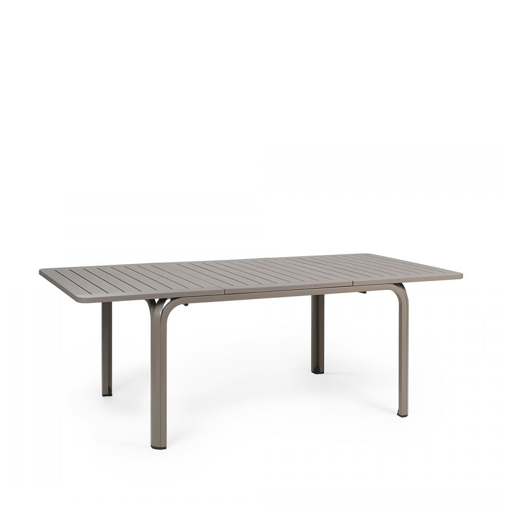 Nardi_Alloro_140_Extensible_Tortora_ruskeanharmaa_jatkettava_terassipöytä_ruokapöytä_jatkopöytä_ulkopöytä_01 - Edella