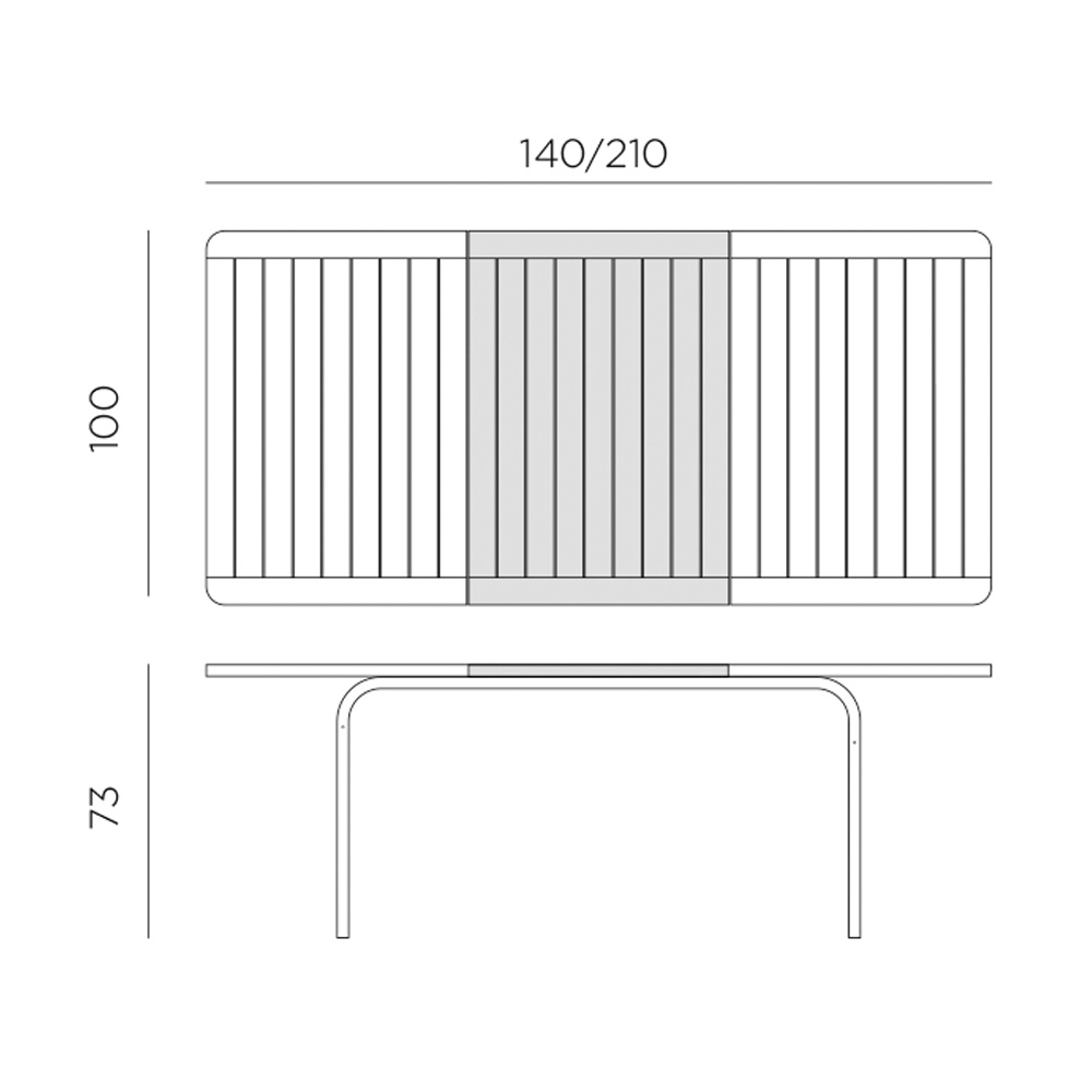 Nardi_Alloro_140_Extensible_jatkettava_terassipöytä_ruokapöytä_jatkopöytä_ulkopöytä_01 - Edella