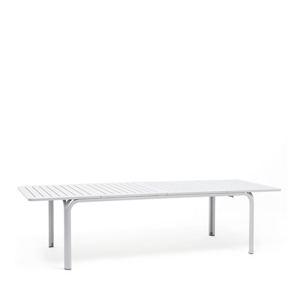 Nardi_Alloro_210_Extensible_Bianco_valkoinen_jatkettava_terassipöytä_ruokapöytä_jatkopöytä_ulkopöytä_01 - Edella