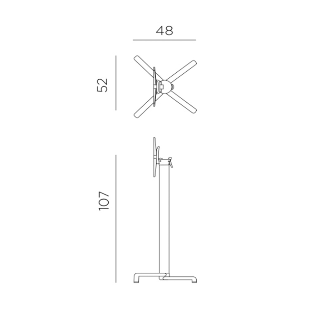 Nardi_Base_Scudo_high_taitettava_baaripöytä_terassipöydänjalka_ravintolapöydänjalka_ulkopöydänjalka_taittopöytä_01 - Edella