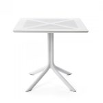 Nardi_Clipx_80_Bianco_valkoinen_ravintolapöytä_ulkopöytä_terassipöytä_01 - Edella