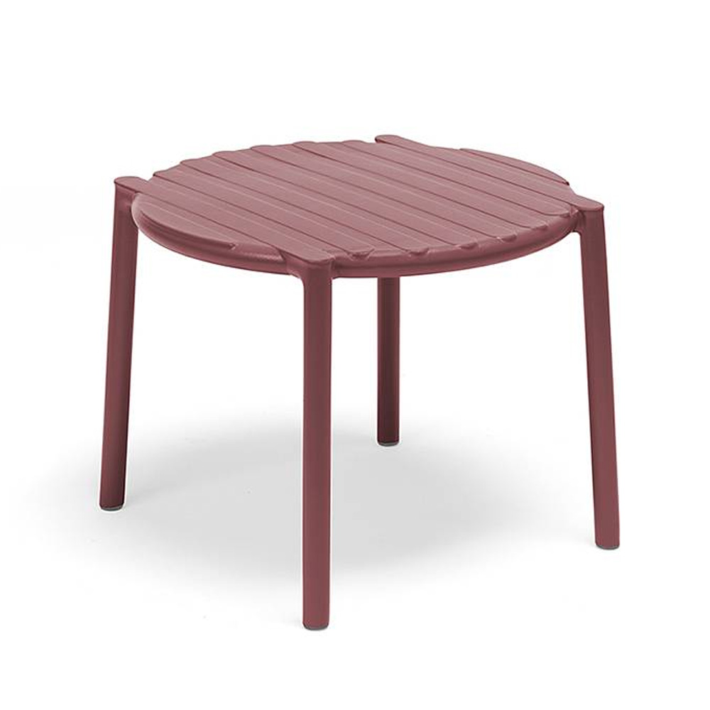 Nardi_Doga_Table_Marsala_punainen_terassipöytä_ulkopöytä_muovipöytä_pyöreä_sohvapöytä_apupöytä_pinottava_01 - Edella