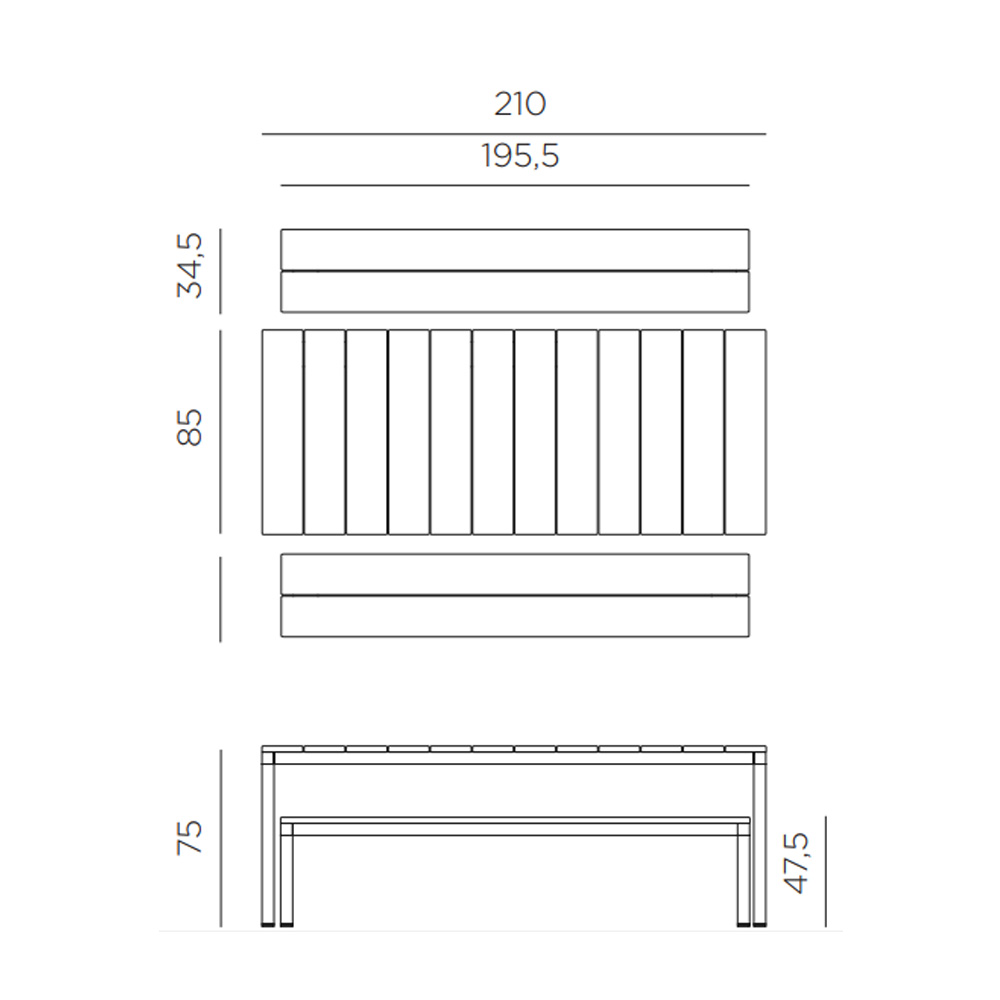 Nardi_Set_Rio_Bench_Alu_ruokapöytäsetti_penkit_ulkoryhmä_terassiryhmä_alumiinia_01 - Edella