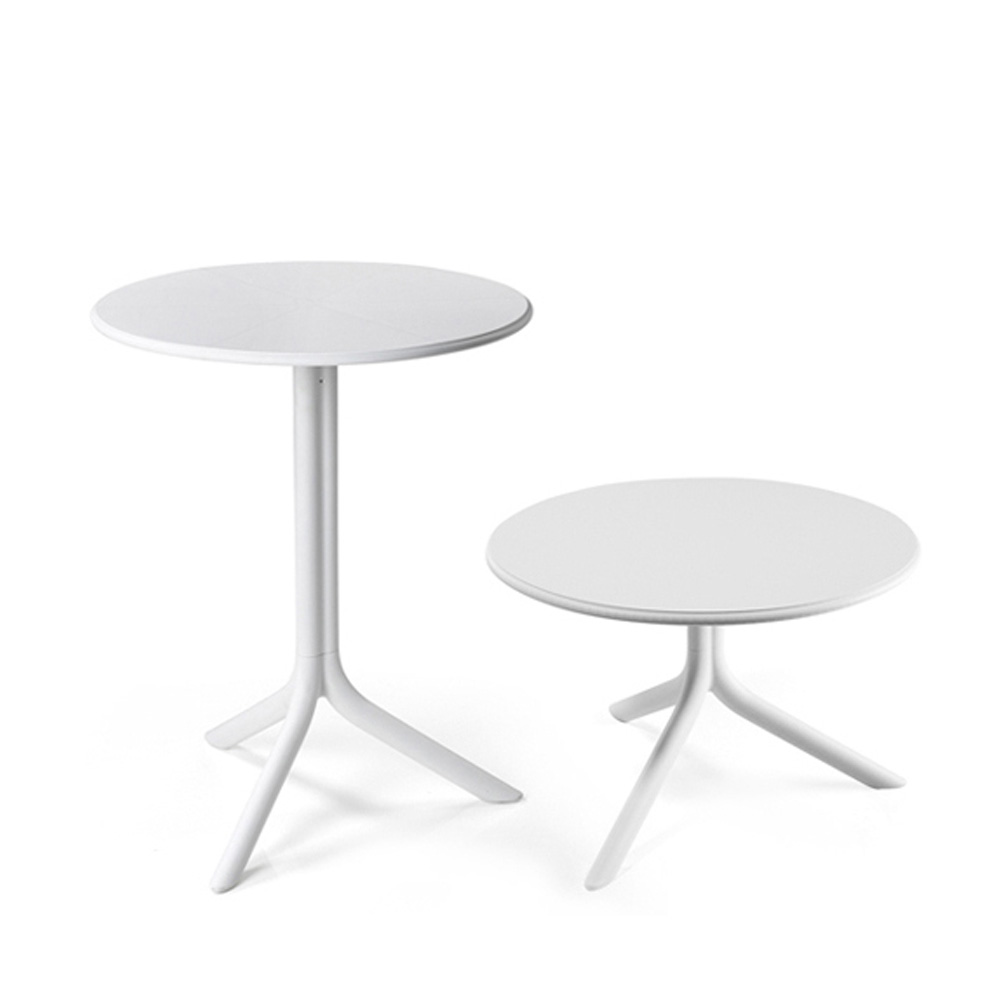 Nardi_Spritz_Bianco_valkoinen_pyöreä_ravintolapöytä_sohvapöytä_ulkopöytä_terassipöytä_01 - Edella