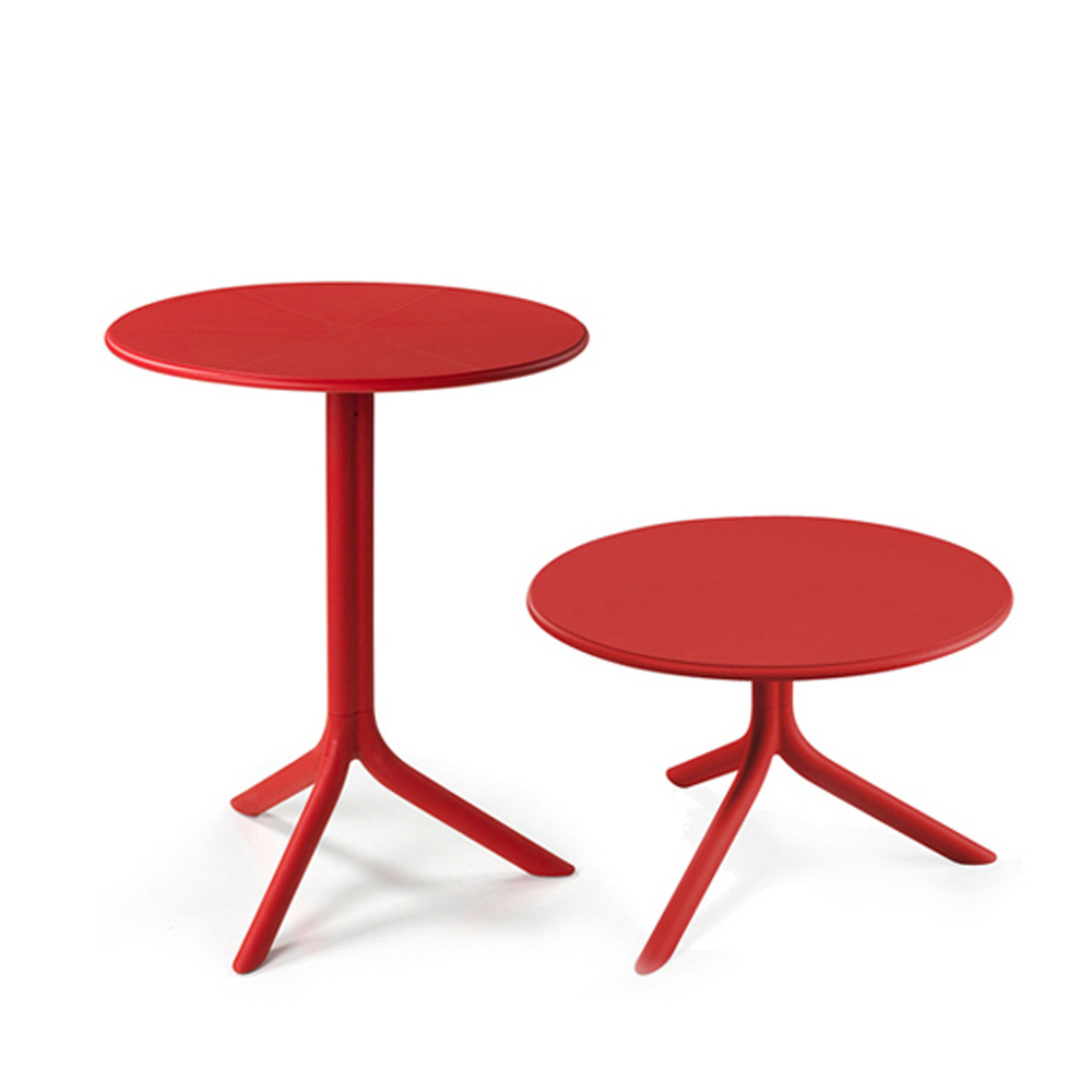 Nardi_Spritz_Rosso_punainen_pyöreä_ravintolapöytä_sohvapöytä_ulkopöytä_terassipöytä_01 - Edella
