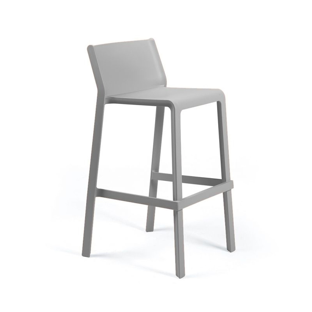 Nardi_Trill_Stool_Grigio_vaaleanharmaa_baarituoli_terassituoli_ulkotuoli_muovituoli_ravintolatuoli_pinottava_01 - Edella