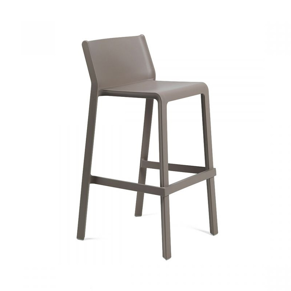 Nardi_Trill_Stool_Tortora_ruskeanharmaa_baarituoli_terassituoli_ulkotuoli_muovituoli_ravintolatuoli_pinottava_01 - Edella