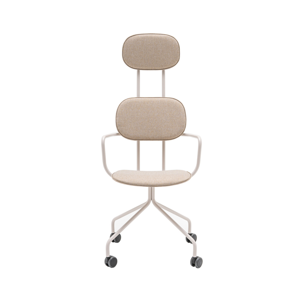 MDD New School Chair niskatuellinen verhoiltu tuoli ristikkojalka pyörillä