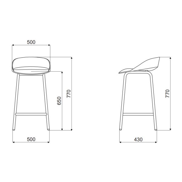 MDD Team High Stool baarituoli verhoiltu - Image 15