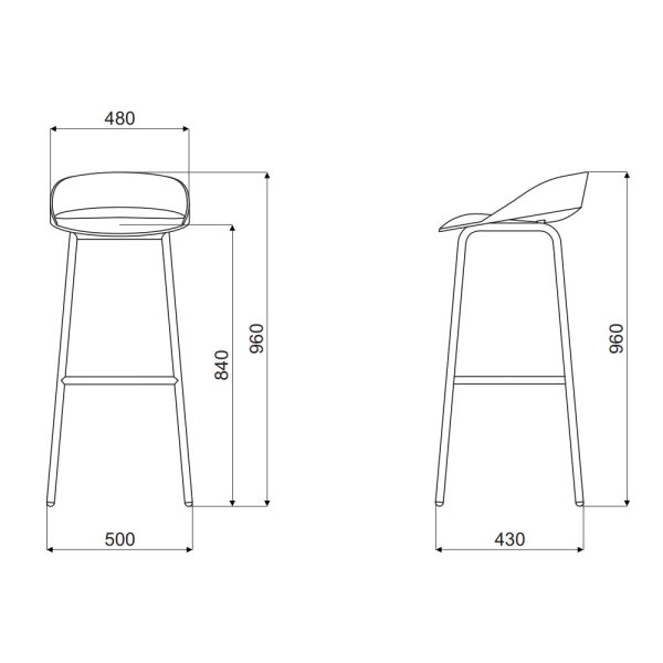 MDD Team High Stool baarituoli verhoiltu - Image 16