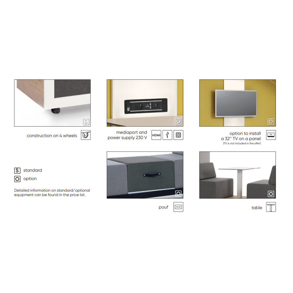 Bejot_Treehouse_TH2SC_2-hengen_vetäytymistila_hiljainen_tila_akustoiva_sohvaryhmä_sohvilla_10 - Edella