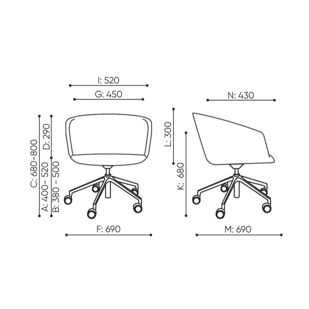 Bejot_OXCO_Small_OXS5R_neuvottelutuoli_kokoustuoli_työtuoli_ristikkojalka_pyörillä_07 - Edella
