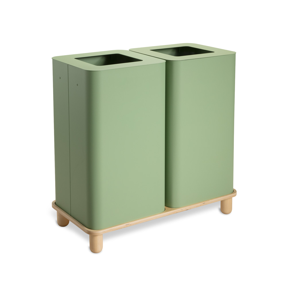 Mizetto_Arkad_Duo_100L_Pale_Green_kierrätysastia_roska-astia_roskakori_02 - Edella