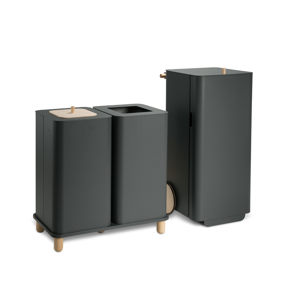 Mizetto_Arkityp_200L_Antracit_kierrätysastia_roska-astia_roskakori_pyörillä_05 - Edella