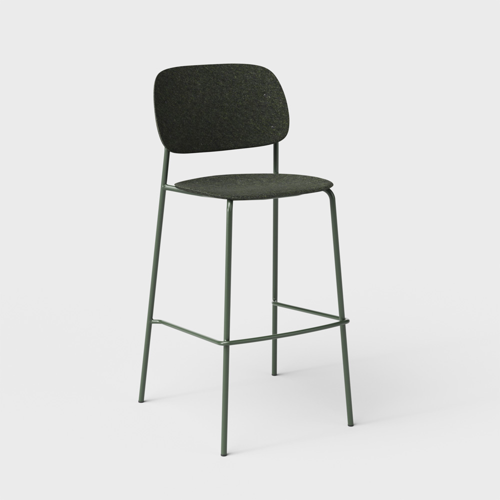 DeVorm_Hale_Bar_Stool_Dark_green_korkea_baarituoli_01 - Edella