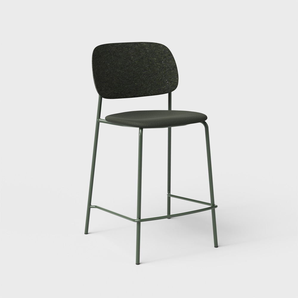 DeVorm_Hale_Counter_Stool_Upholstery_Dark_green_verhoiltu_matala_baarituoli_01 - Edella