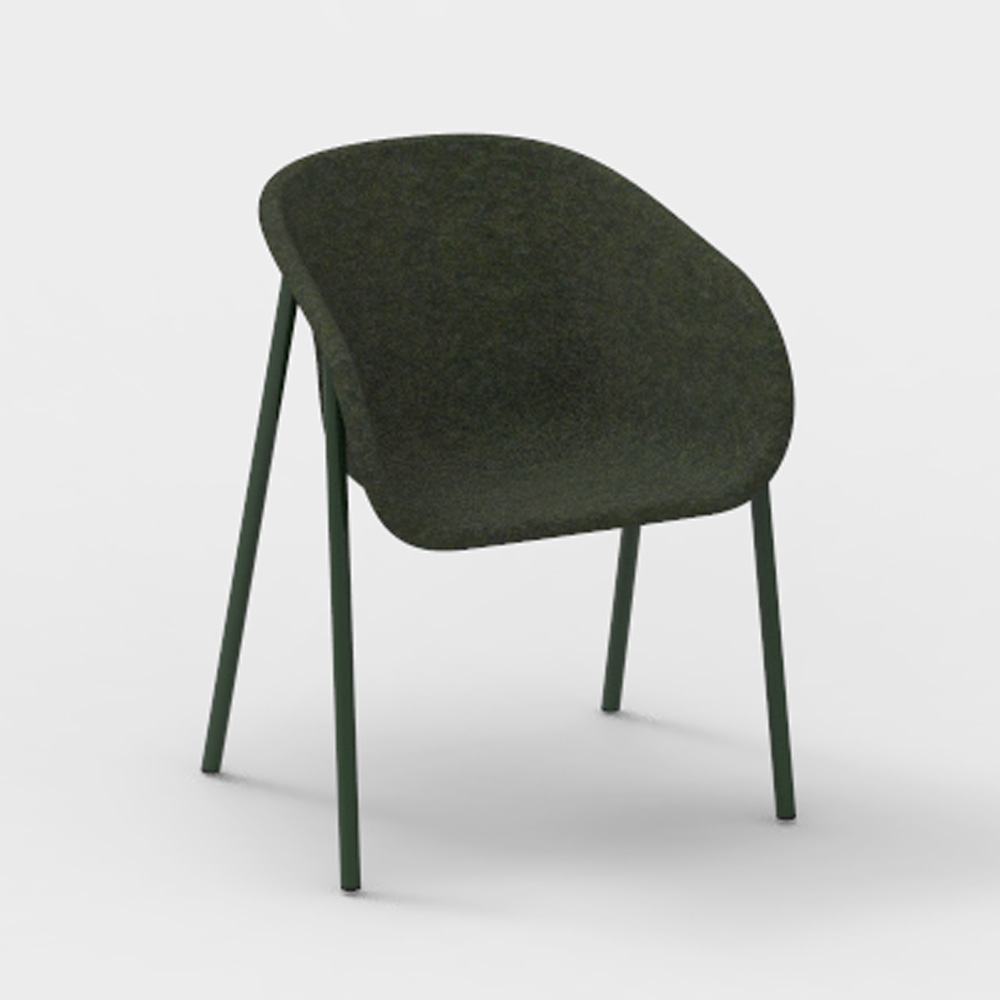 DeVorm_LJ_1_PET_Felt_Armchair_Dark_green_ravintolatuoli_kuppituoli_01 - Edella