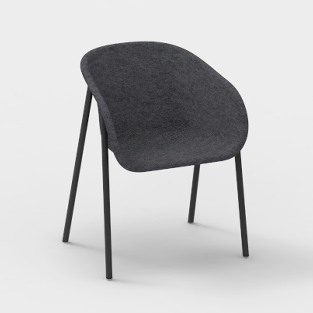 DeVorm_LJ_1_PET_Felt_Armchair_Dark_grey_ravintolatuoli_kuppituoli_01 - Edella