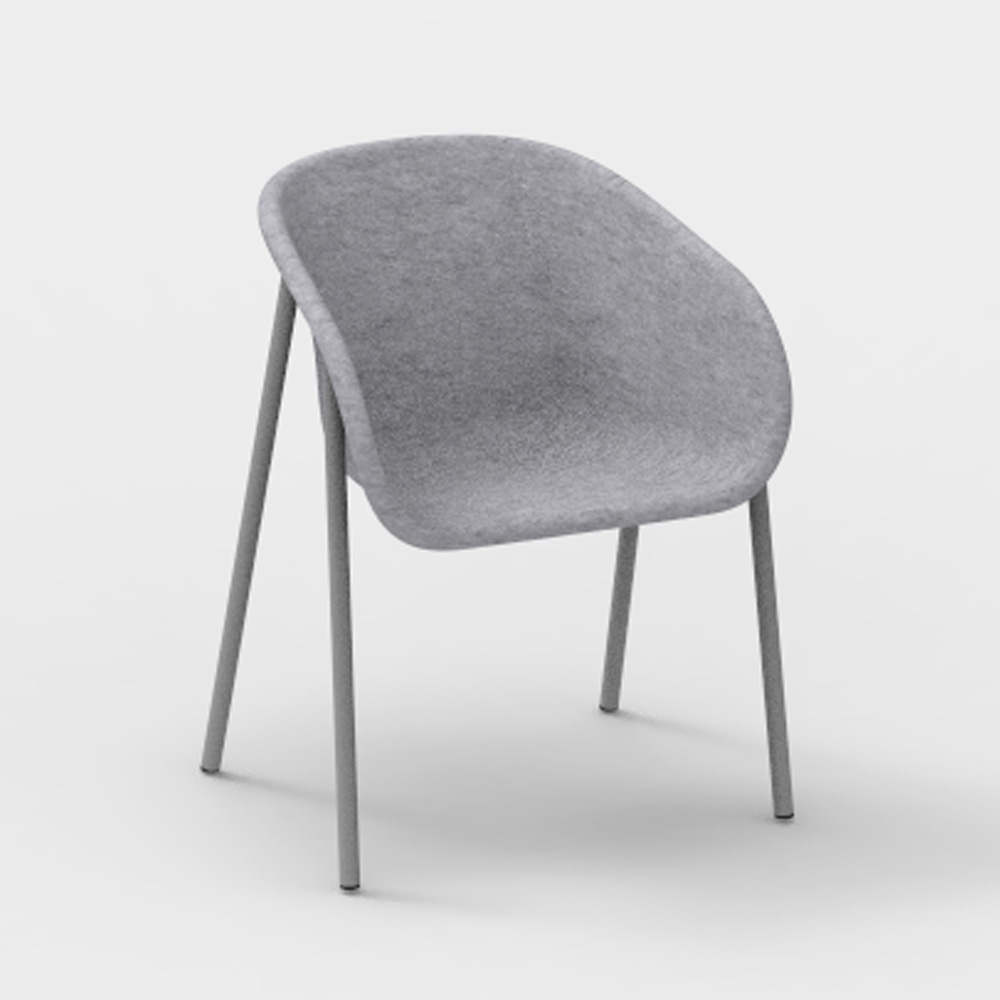 DeVorm_LJ_1_PET_Felt_Armchair_Light_grey_ravintolatuoli_kuppituoli_01 - Edella