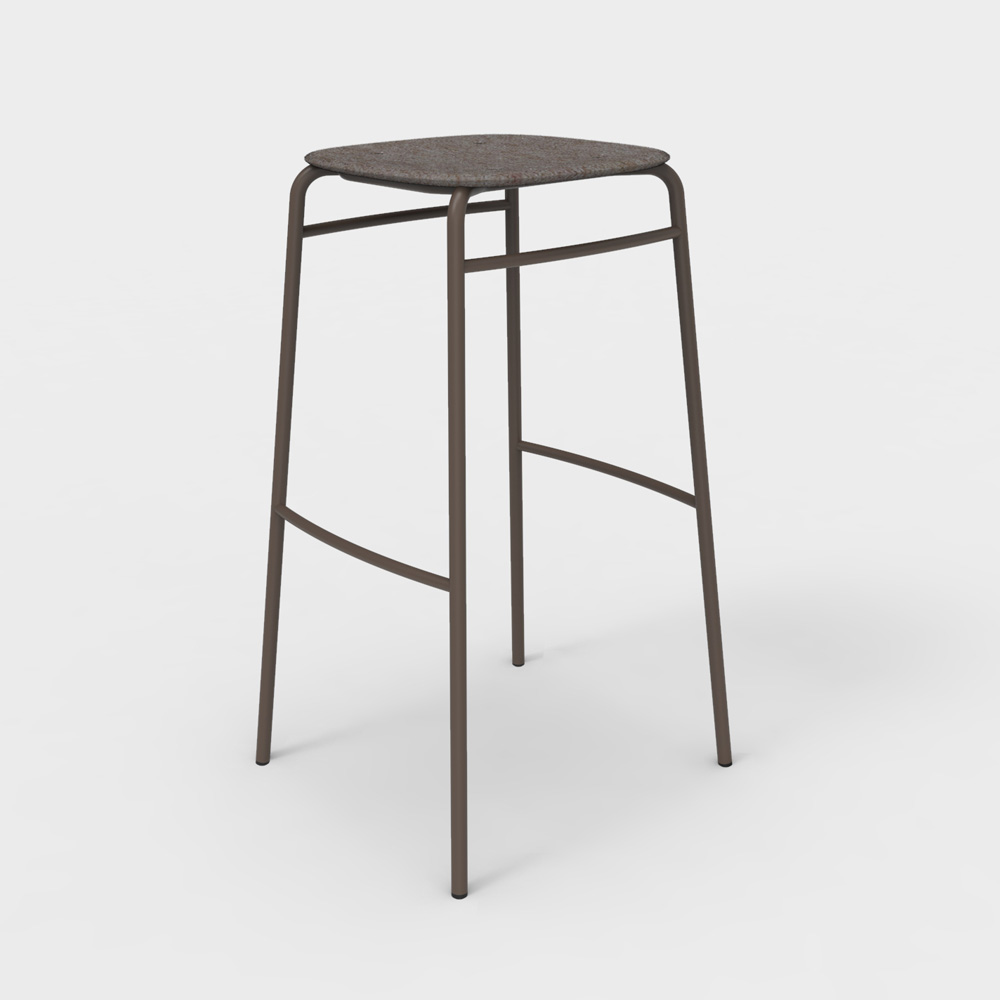 DeVorm_Twist_PET_Felt_Bar_Stool_Brown_korkea_baarituoli_02 - Edella