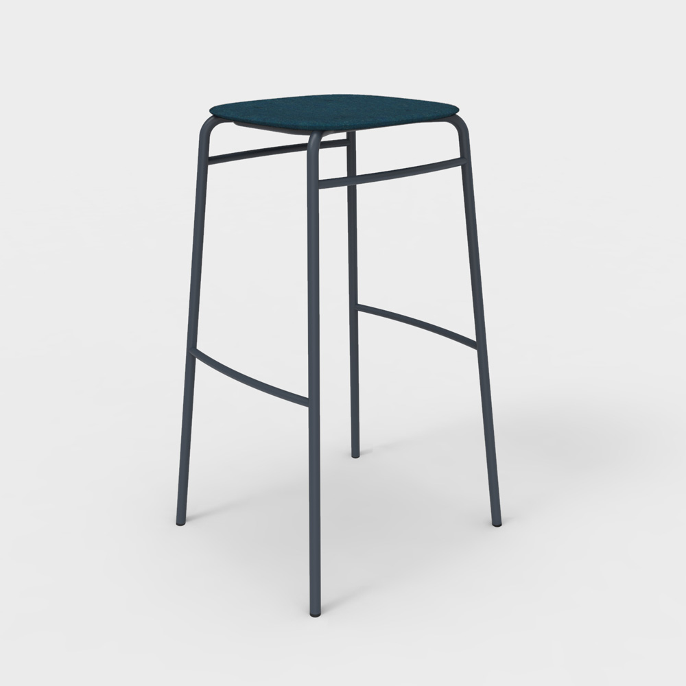 DeVorm_Twist_PET_Felt_Bar_Stool_Marine_korkea_baarituoli_01 - Edella