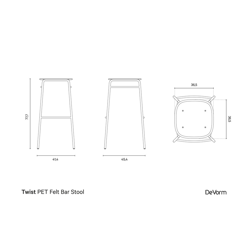 DeVorm_Twist_PET_Felt_Bar_Stool_korkea_baarituoli_01 - Edella