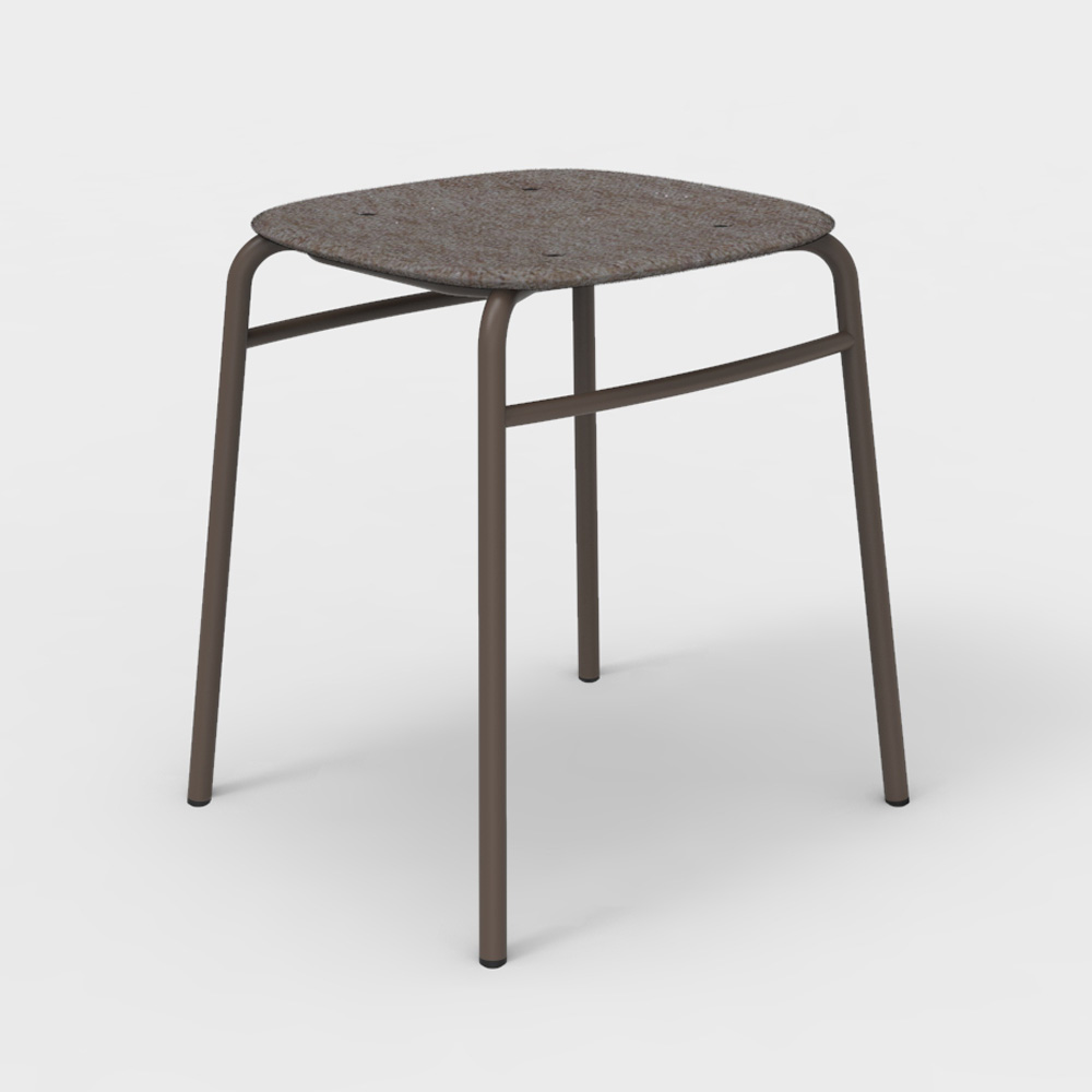 DeVorm_Twist_PET_Felt_Stack_Stool_Brown_matala_jakkara_pinottava_01 - Edella