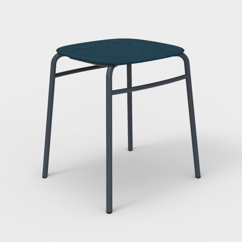 DeVorm_Twist_PET_Felt_Stack_Stool_Marine_matala_jakkara_pinottava_01 - Edella